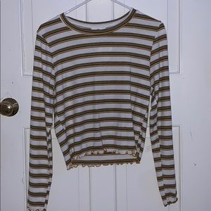 Long sleeve striped top